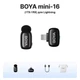 Беспроводной микрофон BOYA Mini-16 для телефона компактный для записи звука и трансляций на расстоянии до 100 м - изображение 6