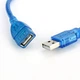 Подовжувач USB 0.3m синій для комп'ютерів та мобільних пристроїв заряджання та передача даних - зображення 8