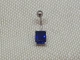 Серебряная серьга для пирсинга пупка с фианитами. 7028.3С - изображение 2