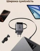 Мережевий зарядний пристрій Ugreen Nexode Pro X616 GaN 100W з висувним кабелем Type-C 0.75 м, 2xUSB-C, USB-A Сірий (65828) - зображення 6