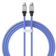 Кабель Baseus CAKW000203 CoolPlay Series Fast Charging Cable Type-C to Type-C 100W 1m, Blue - изображение 1