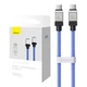 Кабель Baseus CAKW000203 CoolPlay Series Fast Charging Cable Type-C to Type-C 100W 1m, Blue - изображение 3