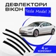 Дефлекторы боковых окон Tesla Model 3 2017- ветровики - изображение 1