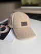 Кепка бейсболка баранчик Тедді Ugg з вушками жіноча тепла Бежевий - зображення 3