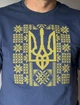 Чоловіча синя вишита футболка-вишиванка Ноко "Данило" з великим жовтим Тризубом 3XL - зображення 2
