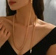 Моносережки колье длинное 94 см jewelry Золотистое - изображение 1