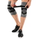 Наколінник бандаж 2шт еластичний з фіксуючим ременем розмір M Нейлон KNEE BRACE EZOUS сірий-чорний A-07 - зображення 9