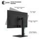 Монітор 27" Qube B27F120HS (FHD) 1920×1080 IPS 120Hz 1ms, 8-Bit, 400cd/m², HAS, Pivot, Speakers, HDMI, DP, VGA, VESA*100, External PS 12V/3A - изображение 4