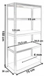 Стеллаж металлический Homart B150 150х75х30 см черный (9978) - изображение 7