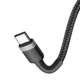 Кабель Baseus Cafule Type-C to Type-C PD 2.0 100W (2m) grey/black - изображение 3