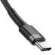 Кабель Baseus Cafule Type-C to Type-C PD 2.0 100W (2m) grey/black - изображение 4