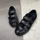 Кожаные кеды LC Kids на липучках для подростка черные 38 (403-6-2) - изображение 2