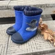 Валянки детские из плотного войлока на меху синие с молнией 24 - изображение 1