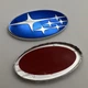 Subaru шильдик 60 мм 30 мм знак субару метал синий вставка в подушку безопасности руль - изображение 1
