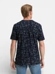 Футболка хлопковая длинная мужская Tom Tailor 1047794-38525 S Navy Irregular Design с принтом (4069402029183) - изображение 2
