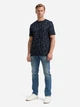 Футболка хлопковая длинная мужская Tom Tailor 1047794-38525 L Navy Irregular Design с принтом (4069402029169) - изображение 3