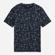 Футболка хлопковая длинная мужская Tom Tailor 1047794-38525 L Navy Irregular Design с принтом (4069402029169) - изображение 4