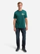 Футболка хлопковая длинная мужская Tom Tailor 1047795-14171 2XL Jasper Green с принтом (4069402034811) - изображение 3