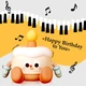 LED лампа-светильник "Праздничный торт" Happy Birthday Cake - силиконовый ночник с музыкой, 3 уровня яркости, USB зарядка - изображение 5