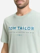 Футболка хлопковая длинная мужская Tom Tailor 1050136-12792 S Soft Greyish Green с принтом (4069403121190) - изображение 4