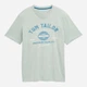 Футболка хлопковая длинная мужская Tom Tailor 1037735-12792 S Soft Greyish Green с принтом (4069403365211) - изображение 5