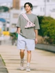 Шорты мужские UNIQLO 797342731 2XL Синие/Белые (1159855666) - изображение 9