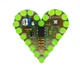Електронний DIY-набір для пайки у формі серця з LED-підсвічуванням, навчальний, Зелена - зображення 1