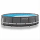 Каркасный бассейн Intex 26330 с песчаным насосом, скимммером и лестницей, 549×132 см, 26 423 л, серый - изображение 1