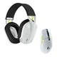 Навушники + миша Logitech G435SE + G305SE бездротовий ігровий комплект Black/White/Lime - зображення 1