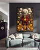 Поп-арт картина на полотні - KAWS gold bitcoin Криптовалюта декор для офісу та кабінету - 40х60 см - изображение 3