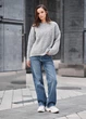 Жіночий в'язаний светр Staff gi light gray oversize M-L - изображение 3