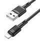 USB lighting Кабель HOCO X83 1м чорний - зображення 1
