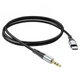 Аудіокабель HOCO UPA22 Type-C для 3.5mm male, silicone, 1m, Black (6931474769497) (19686) - зображення 3