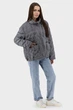 Жіноча осіння куртка casual з качиним пухом і комбінованим дизайном Snow Owl (сірий, M), 117074, 116975 - зображення 3