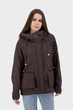 Жіноча осіння куртка casual з качиним пухом і капюшоном Snow Owl (шоколадний, M), 116878, 116839 - зображення 2