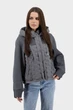Жіноча осіння куртка casual з пуховим утеплювачем, капюшоном Snow Owl (сірий, M), 117044, 116973 - зображення 2