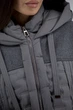 Жіноча осіння куртка casual з пуховим утеплювачем, капюшоном Snow Owl (сірий, M), 117044, 116973 - зображення 5