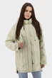 Жіноча осіння куртка casual з біопухом і капюшоном Snow Owl (оливковий, XL), 117034, 116977 - изображение 2