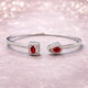 Браслет Квадрат-Крапля Silver-Red - зображення 1