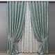 Комплект штор VR-Textil Жаккард Мармур 100х270 2шт и Тюль 300х270 1148ш-1400т Бирюзово-серый с белым 71-118/1 - изображение 1