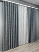 Комплект штор VR-Textil Льон Мармур 100х270 2шт і Тюль 300х270 1262ш-1400т Графітовий з білим 71-132/1 - зображення 3