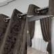 Комплект штор на люверсах VR-Textil Льон мармур Pavliani ХО № 1910ш Венге 150х250 см 2 шт (37-0321) - зображення 1