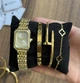 Подарунковий набір прикрас в Кробці GONCHAR & CO. Gold white “Картьє” 3шт браслети + годинник, медзолото 77-722 - зображення 2