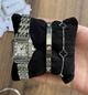 Подарунковий набір прикрас в Кробці GONCHAR & CO. Silver «Classic White» Картьє, Клевер 2шт браслети + годинник, медсплав 77-728 - зображення 6