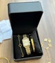 Подарунковий набір прикрас в Кробці GONCHAR & CO. Gold white “Картьє” 2шт браслети + годинник, медзолото 77-721 - зображення 2