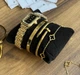 Подарунковий набір прикрас в Кробці GONCHAR & CO. «Black Crystal» Картьє, Клевер, Цвях 3шт браслети + годинник, медзолото 77-724 - зображення 6