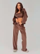 Жіночий велюровий костюм (топ+кофта+штани) Uaclothes 42-44 Коричневий (like36886-173131349) - зображення 2