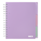 Блокнот BUROMAX B5 на спір. пласт. обкл. з розділ. 120арк. PASTEL 24355912-26 бузковий (48) /BM.24355912-26/ - изображение 1