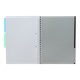 Блокнот BUROMAX А4 на спір. пласт. обкл. з розділ. 120арк. CLASSIC 24345911-01 чорний (36) /BM.24345911-01/ - зображення 5
