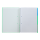 Блокнот BUROMAX А4 на спір. пласт. обкл. з розділ. 120арк. BRIGHT 24345912-04 зелений (36) /BM.24345912-04/ - зображення 2